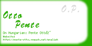 otto pente business card